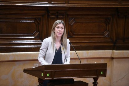 Jeannine Abella en una de les intervencions al Parlament.