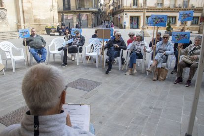 La mobilització independentista ahir a Tàrrega.