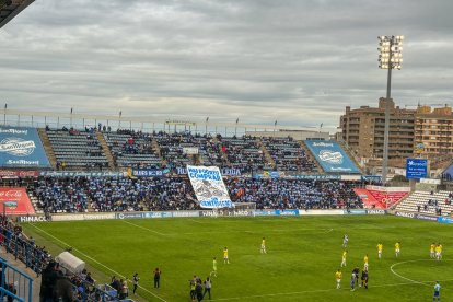 Una vista general del Camp d’Esports durant el partit Lleida-Badalona Futur el passat 25 de febrer.