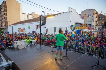 Pregó de les festes de Pardinyes del 2023, a l’escenari del carrer Anastasi Pinós.