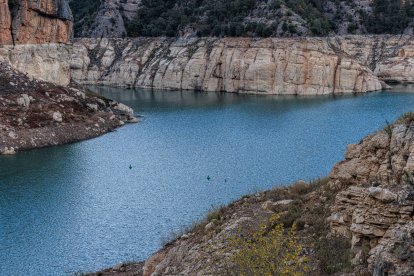 Vista del pantà de la Llosa del Cavall, al curs del Cardener, l’estiu passat.