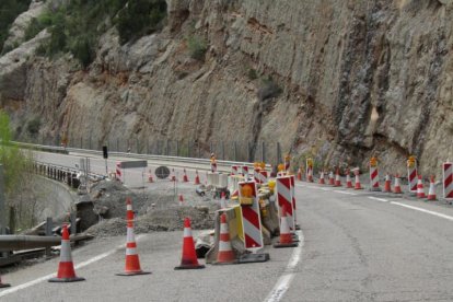 El pas alternatiu de la zona de Collegats, a l’N-260.