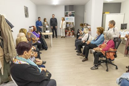 Inauguració ahir del nou local de la Fundació Amics de la Gent Gran a Lleida.