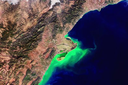 Així llueix el delta de l'Ebre, a vista del Copernicus Sentinel 2