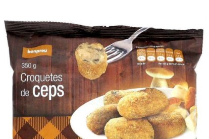 Una bossa d’un dels productes de croquetes congelades.