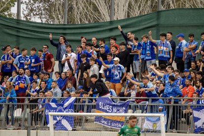 Imatge dels aficionats desplaçats diumenge a Cerdanyola.