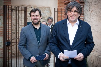 L’eurodiputat de Junts Toni Comín i la socialista Teresa Ribera.