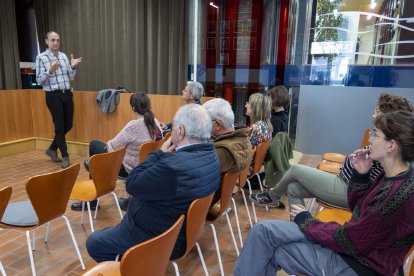 La reunió amb propietaris de locals buits ahir a la sala de plens de Guissona.