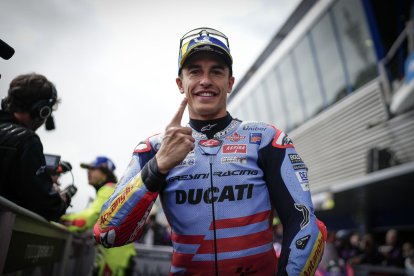 Marc Márquez va celebrar ahir la seua primera pole de la temporada amb Ducati.