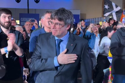 Puigdemont, en una imatge de dissabte, ahir va cancel·lar els actes.