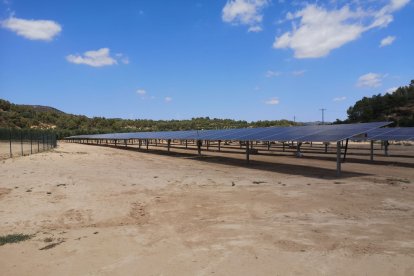 La primera central solar del Garrigues Sud a Bovera.