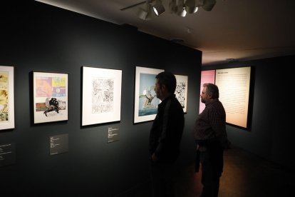 Algunes de les obres exposades a la mostra inaugurada ahir a la seu lleidatana de CaixaForum.