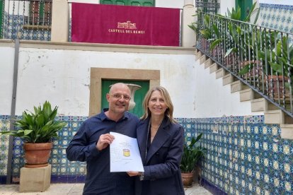 Òscar Barqué i Mireia González Antó, al Castell del Remei.