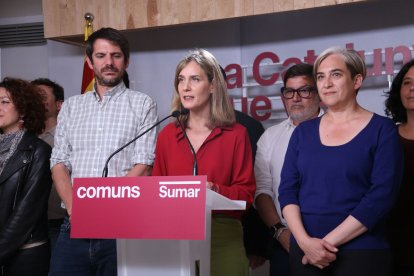 La candidanta de Comuns Sumar, Jéssica Albiach, compareix al conèixer-se els resultats electorals.