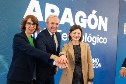 El president aragonès, amb les directives d’AWS a Europa.