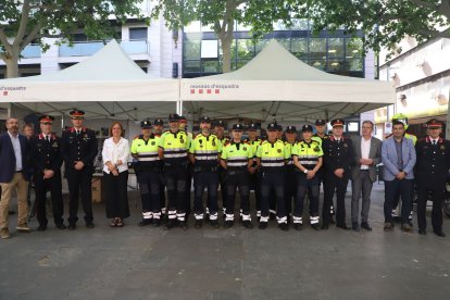 Alguns dels agents de Trànsit, comandaments dels Mossos i autoritats.