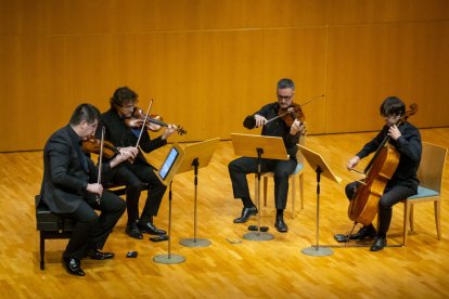 Concert del Quartet Teixidor, ahir a l’Auditori Enric Granados de Lleida.