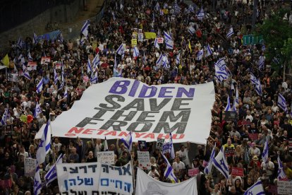 Manifestació a Tel-Aviv dissabte a favor de l’alliberament dels ostatges i de l’acord de treva.