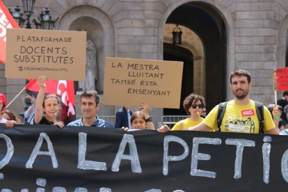 Imatge d’arxiu d’una protesta d’interins.