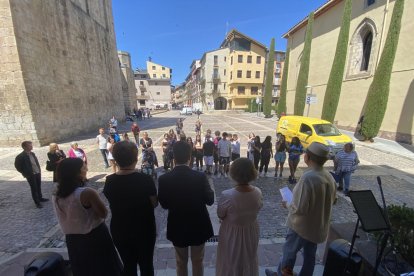 Lectura del manifest ahir a la Seu d’Urgell.