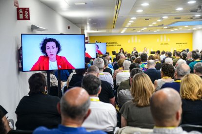 Rovira va intervenir de forma telemàtica al consell nacional d’ERC, celebrat a Barcelona.