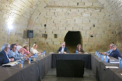 Reunió ahir del consorci del Turó de la Seu Vella.