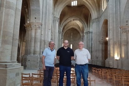 Joan Baigol, Pau Bonet i Joan Ramon González, ahir durant la presentació a la Seu Vella.