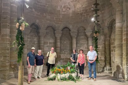 Presentació ahir de l’espectacle ‘Ordo Virtutum’, a l’església romànica de Sant Martí.