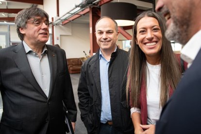 Carles Puigdemont, Jordi Turull i Míriam Nogueras en una imatge del maig passat.