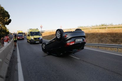 El segon accident va ocórrer a la sortida de Lleida per l’N-II.