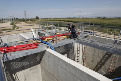 Les obres de construcció de la depuradora de Bell-lloc.