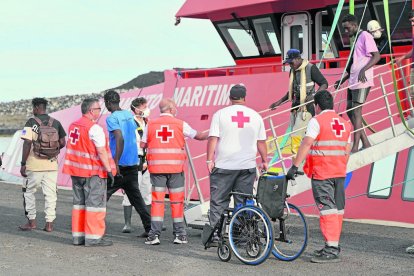 Migrants que van arribar aquesta setmana a les Canàries.