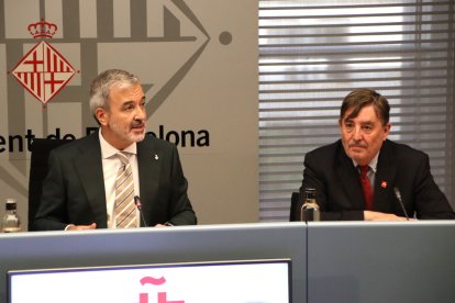 Jaume Collboni i Luis García Montero, ahir a Barcelona.