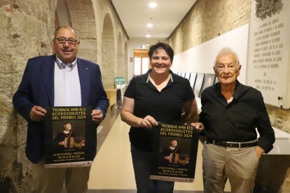 Celestí Vilà, Estefania Rufach i Artur Blasco van presentar la trobada ahir a la diputació de Lleida.