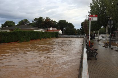 Imatge del barranc de La Móra de Tarragona després dels aiguats el 4 de novembre.