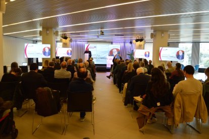 Un moment de la intervenció del president de l’ACPC, Francesc Fàbregas.