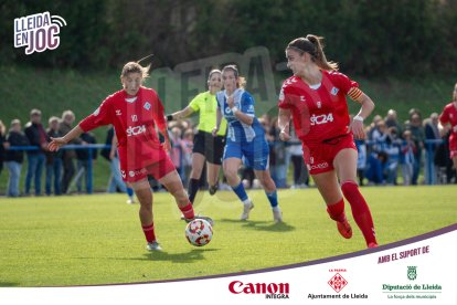 Una acció del partit de l'AEM al camp de l'Alabès.