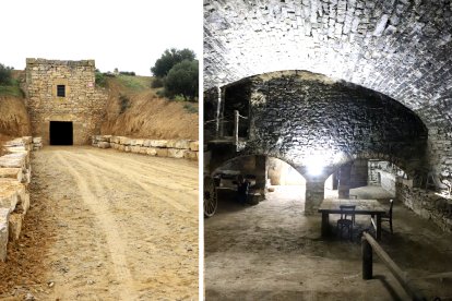 Una vista de l’interior d’aquest edifici monumental de pedra seca