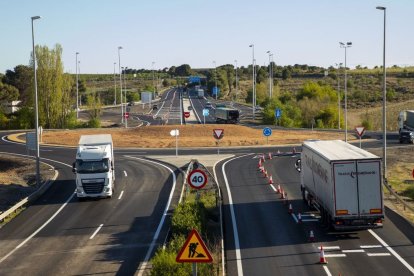 Imagen de archivo del acceso a la AP-2 desde Lleida.