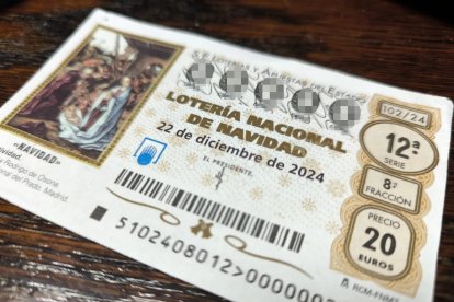 Un décimo del sorteo de la Lotería de Navidad.