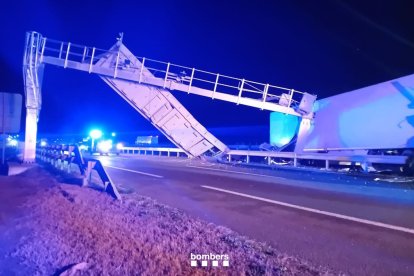 Un camió va xocar contra el portal del radar el gener del 2024.