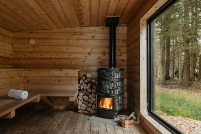 Imagen de archivo de una sauna.