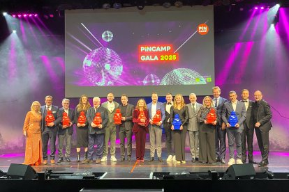 Els guardonats amb els Premis PiNCAMP25 durant la gala a Stuttgart.