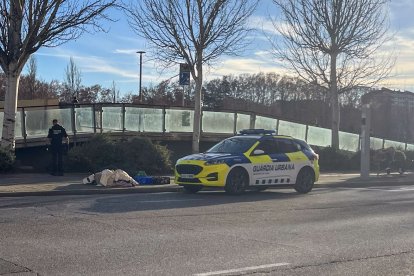 Desmantellen el campament de persones sense llar de l'avinguda del Segre de Lleida.