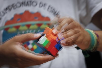 Imagen de archivo del Campeonato Europeo de Cubo de Rubik.