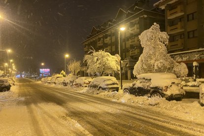 Imatge d'arxiu d'una nevada a la Val d'Aran aquest hivern