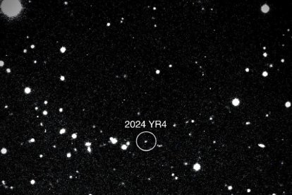 El asteroide 2024 YR4 observado por el telescopio Magdalena Ridge de 2,4 m en el Instituto Tecnológico de Nuevo México el 27 de enero de 2025.