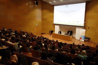 Imatge de la VII Jornada de Psicopatia centrada en el tractament del trastorn en l'edat infantil, al campus de Cappont de la UdL.