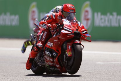 Marc va rodar amb comoditat en l’estrena oficial amb Ducati. - EFE