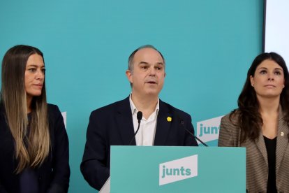 Nogueras y Turull mostraron su perplejidad por la negativa de Podemos al pacto migratorio. - ACN